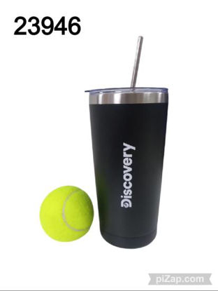 Imagen de VASO TERMICO DOBLE PICO + BOMBILLA DISCOVERY 600ML 1.25